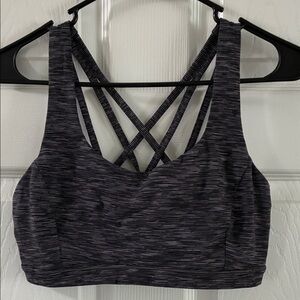 Lululemon Athletica Strappy Back Sports Bra - Black and Gray